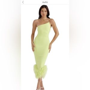 House of CB dress size small. Worn once. Lime.